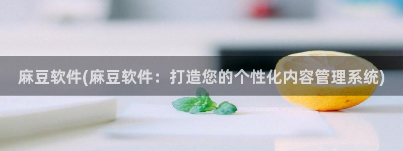 欧美专区麻豆：麻豆软件(麻豆软件：打造您的个性化内容管理系统)