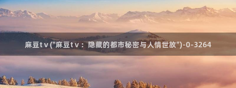 m麻豆：麻豆tⅴ(\