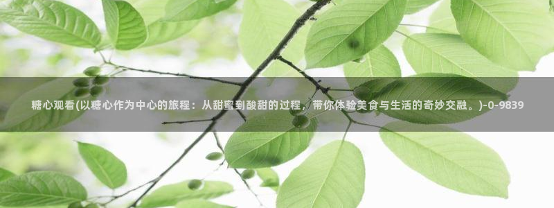 糖心vlog免费版观看：糖心观看(以糖心作为中心的旅程：从甜